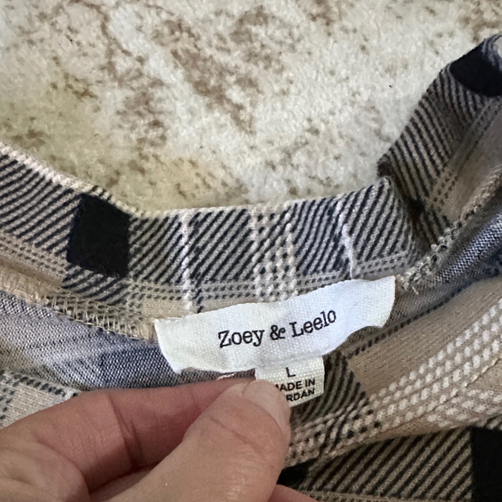 Plaid Long Sleeve Blouse - Picture 2 of 11